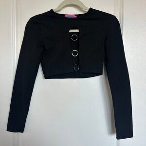 Cropped Edikted Black Long Sleeve